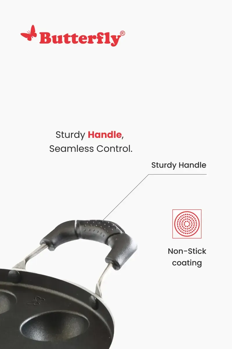Butterfly Raga Non-Stick Aluminium Paniyarakkal, 250mm  - Alternate View