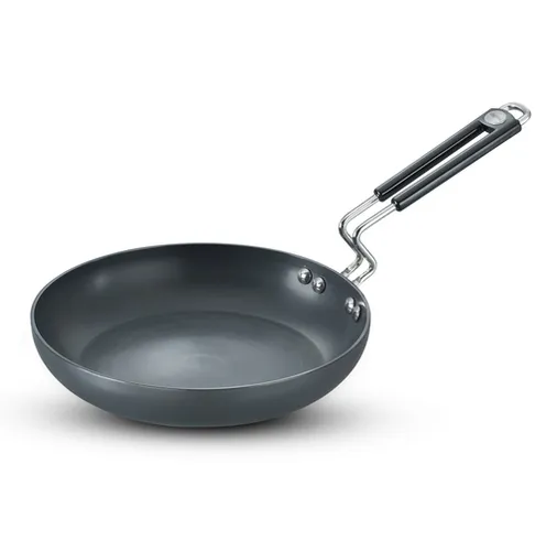 Prestige Hard Anodised Plus Gas and Induction Compatible Fry Pan, 20 cm (Black)