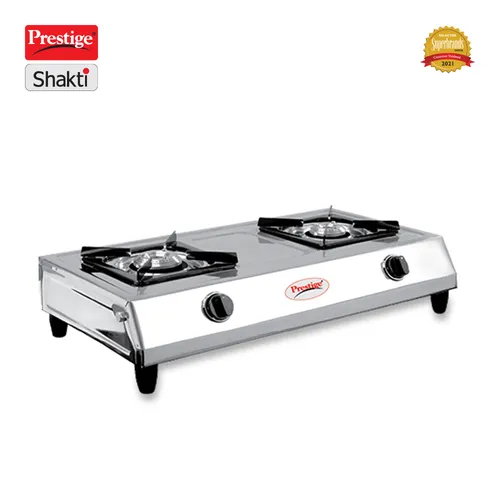Prestige Shakti Stainless Steel Gas Stove (2 Burners)