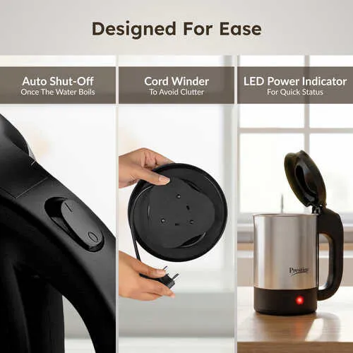 Prestige Electic Travel Kettle 0.5 L V2 (0.5 L with Concealed Element) - Alternate View