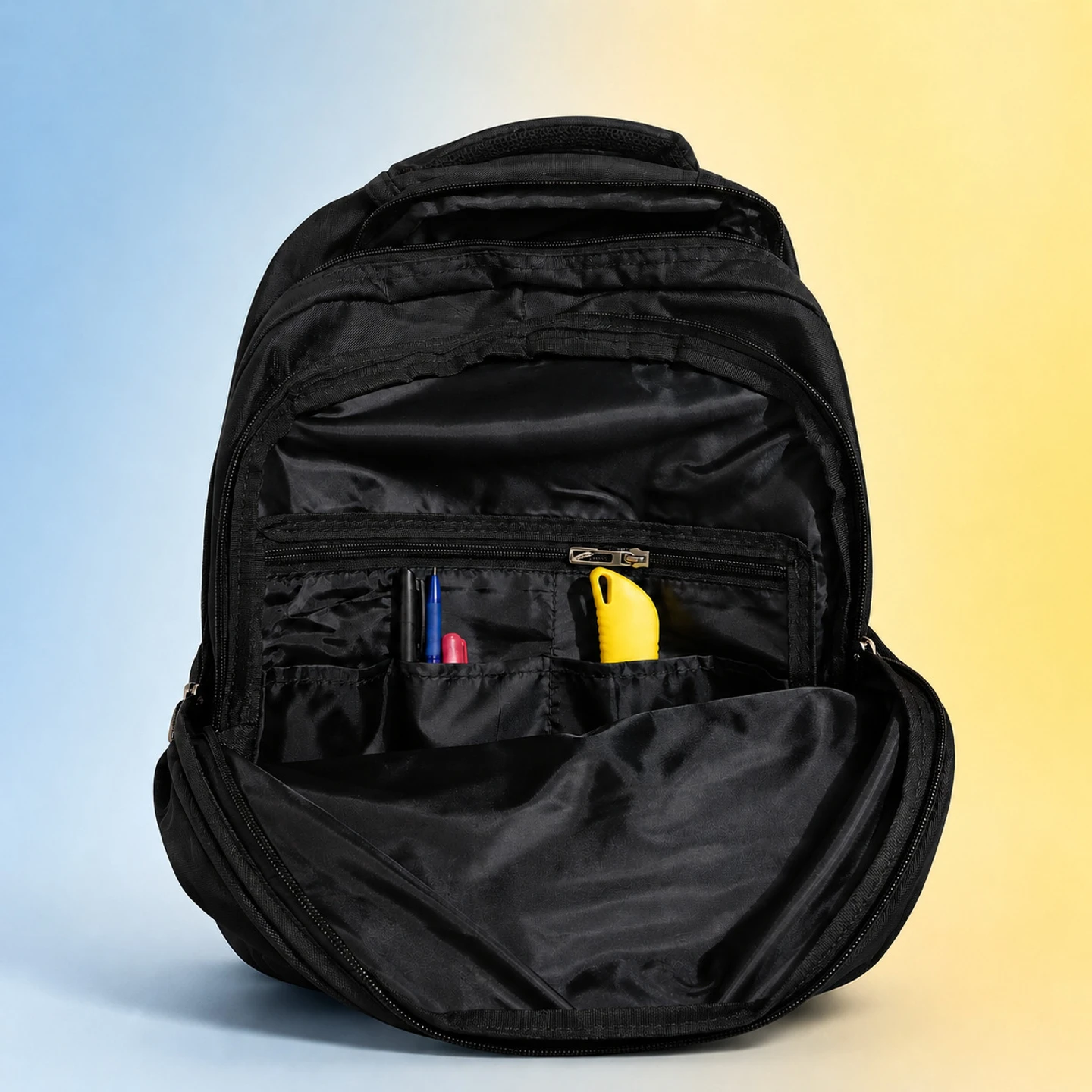 Isha Large 50 L Laptop Backpack Premium Quality Durable Black Backpack with Modern Look and Spacious Storage (Black) - Detail View