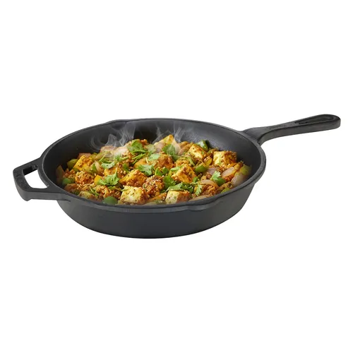Prestige Cast Iron Scratch Resistant Gas and Induction Compatible Fry Pan, 25cm (Black)