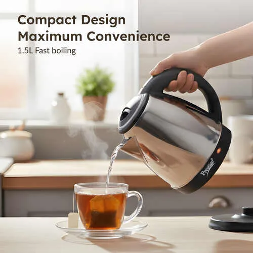 Prestige PKOSS Stainless Steel Electric Kettle 1500W (Silver) - Alternate View