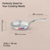 Prestige 18cm/0.8L Tri-Ply Stainless Steel Splendid Fry Pan| Gas and Induction Compatible |Even Heat Distribution| Thick Gauge Tri-Ply Body - Alternate View