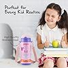 Go24 pexpo Pixy ISI Certified Stainless Steel Water Bottle for School Kids - 300ml | Hot & Cold Vacuum Insulated Flask | Leak Proof | Carry Strap | School, Picnic, Sports - Baby Pink Rabbit - Detail View