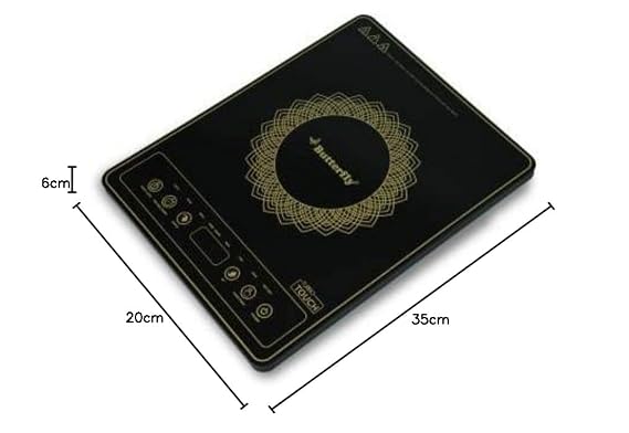 Butterfly Turbo Touch 1800W Induction Cooktop, Black, Sealed, 1 Burner, b22 - Alternate View