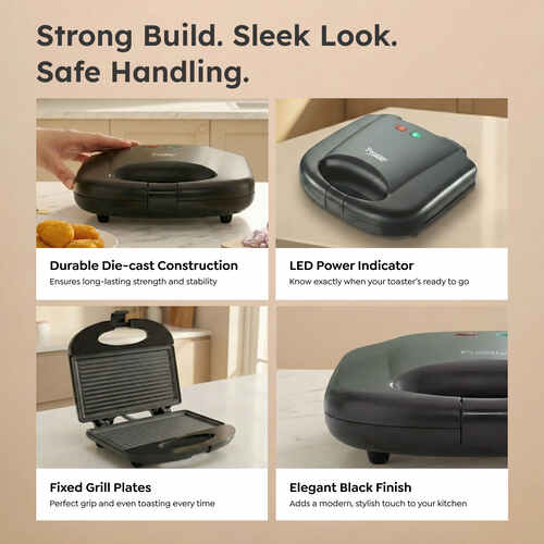 SKU 41467 Prestige Sandwich Maker with fixed Grill Plate, PGMFB - Alternate View