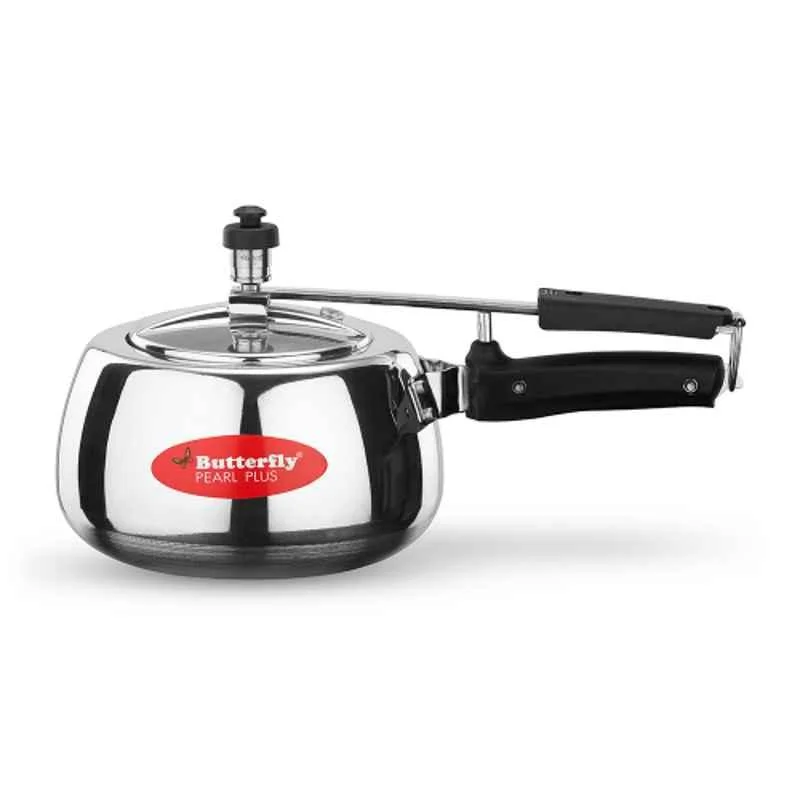 Butterfly Pearl Plus Induction Base Aluminium Pressure Cooker, 5 Litre