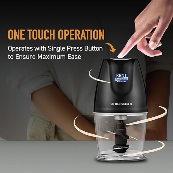 KENT Electric Chopper-B for Kitchen 300 Watt | Chop, Mince, Puree, Whisk, 400 ml Capacity - Detail View