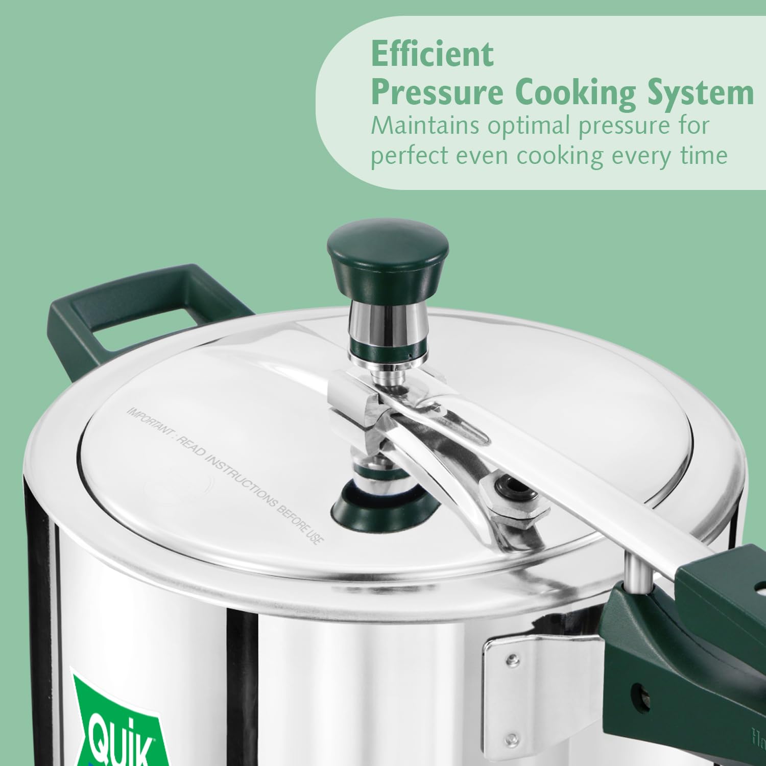 Hawkins 5 Litre Pressure Cooker | Stainless Steel - Detail View