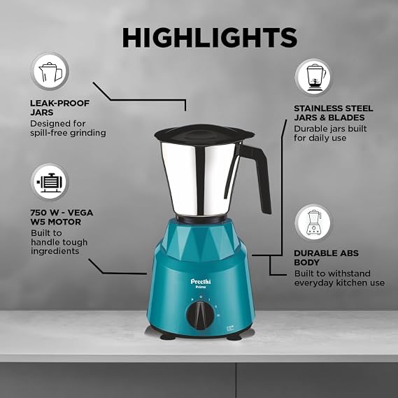 Preethi Prime Mixer Grinder for Kitchen - Alternate View
