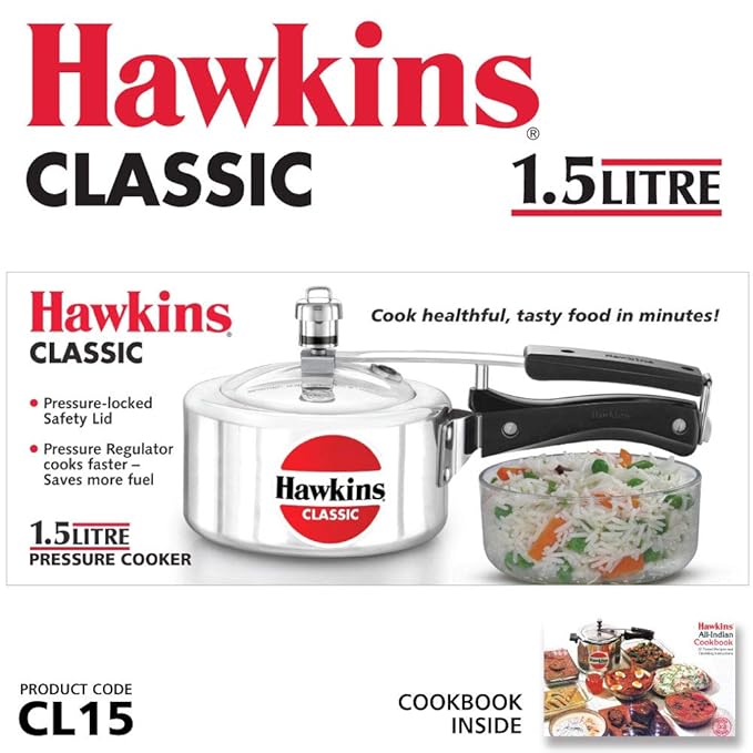 Hawkins Classic 1.5 Litre Pressure Cooker - Alternate View