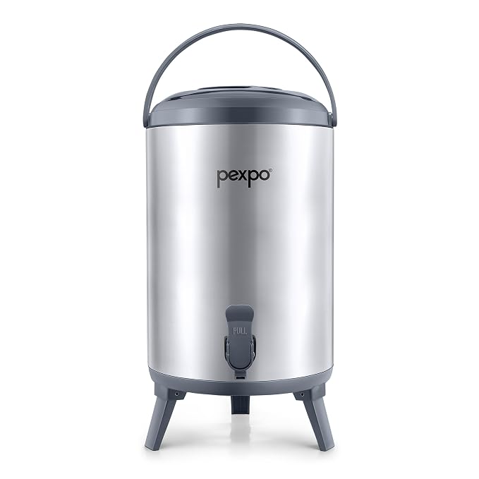 Go24 pexpo Superio 12 Stainless Steel Insulated Camper/Water Jug | Sturdy Base 12 Liter 