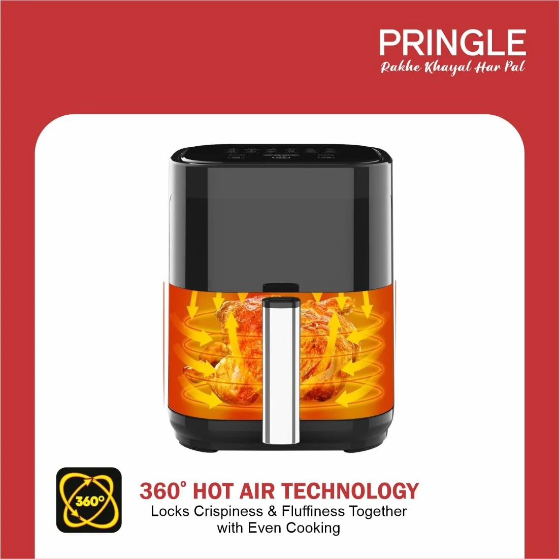 AF1407 Digital Air Fryer, 360° High Speed 1250 W with Non-Stick 3.2 L Black - Alternate View
