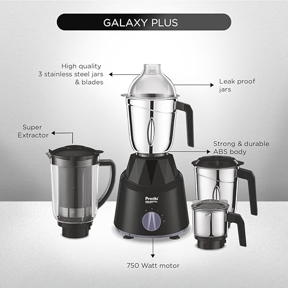 Preethi Galaxy Plus Mixer Grinder for Kitchen  - Alternate View
