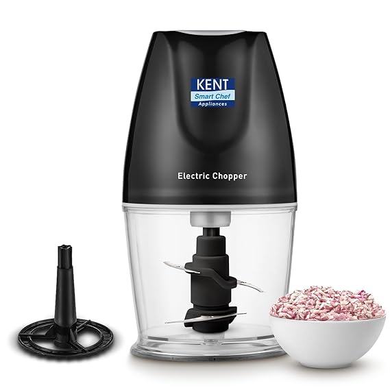 KENT Electric Chopper-B for Kitchen 300 Watt | Chop, Mince, Puree, Whisk, 400 ml Capacity