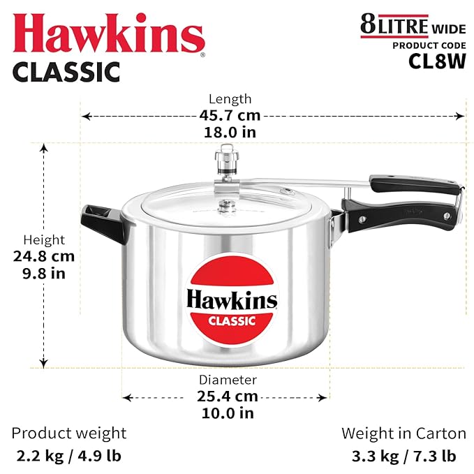 Hawkins Classic (Wide) 8 Litre (CL8W) - Alternate View