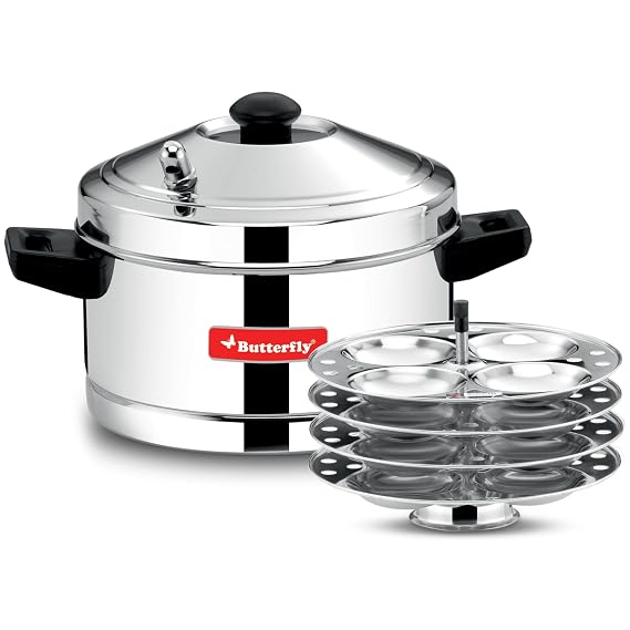 Blueline Stainless Steel Idly Cooker with 4 plates