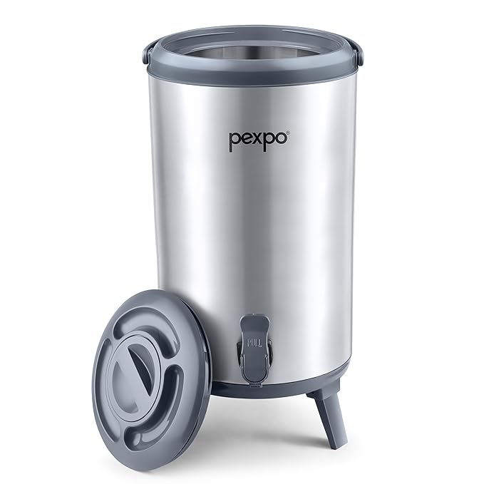 Go24 pexpo Superio 12 Stainless Steel Insulated Camper/Water Jug | Sturdy Base 12 Liter  - Alternate View