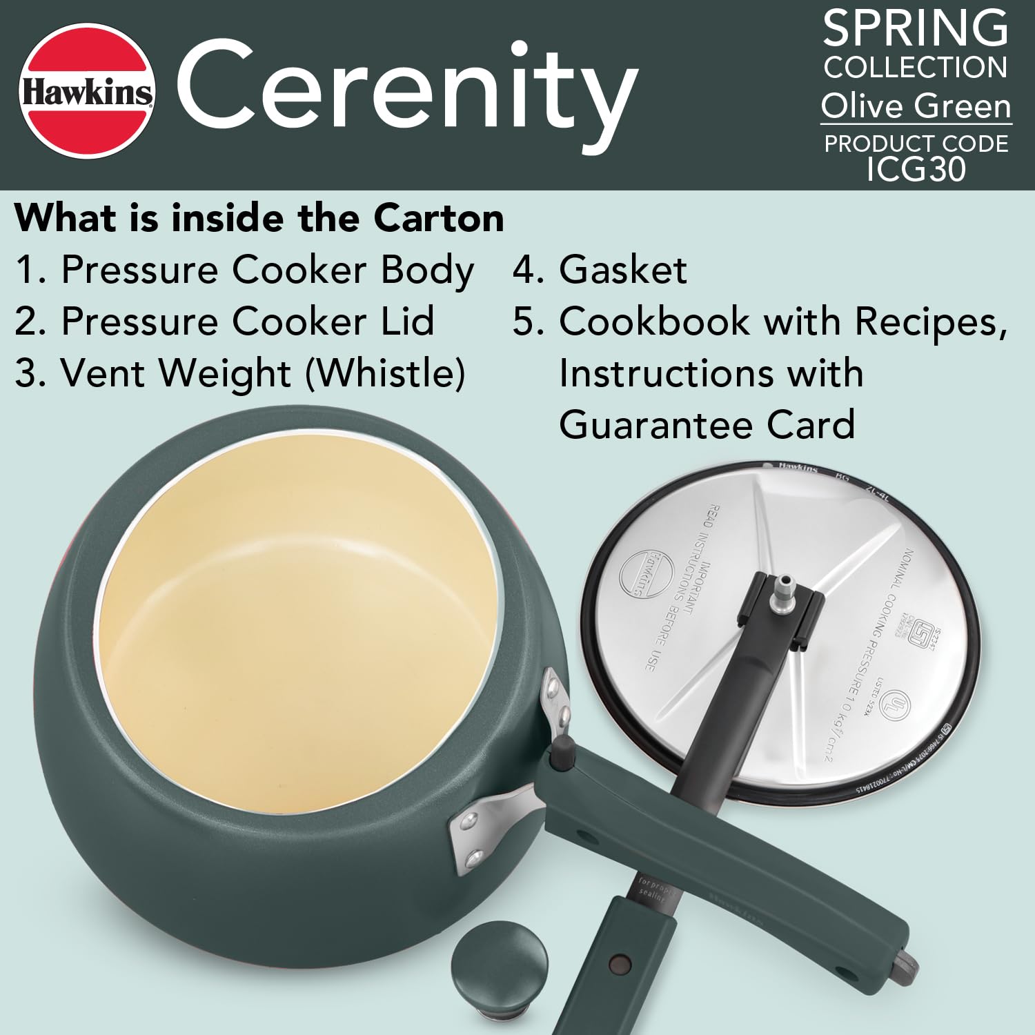 compatible with both gas and induction cooktops - Detail View
