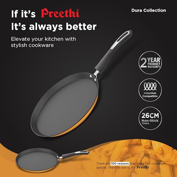 Preethi Dura Collection Non Stick Tawa - Detail View