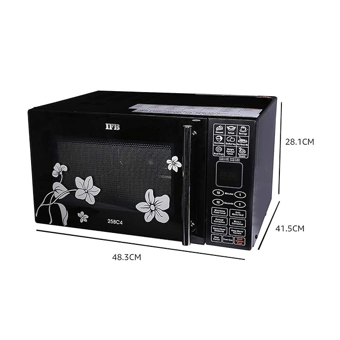 IFB 25 L Convection Microwave Oven (25BC4, Black +Floral Design) - Alternate View