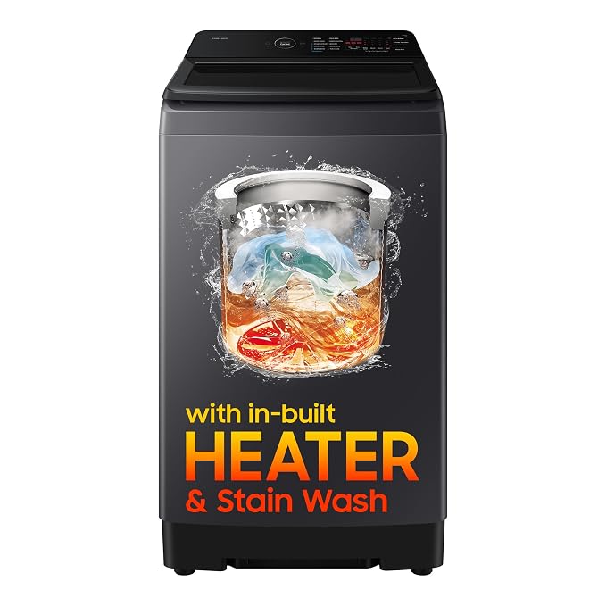 Samsung, 10kg, 5 Star, Eco Bubble, Hygiene Steam, Quick Wash, Magic Dispenser, Smart Check, Soft Closing Door, Digital Inverter, Fully-Automatic Top Load Washing Machine, WA40F10H2BTL