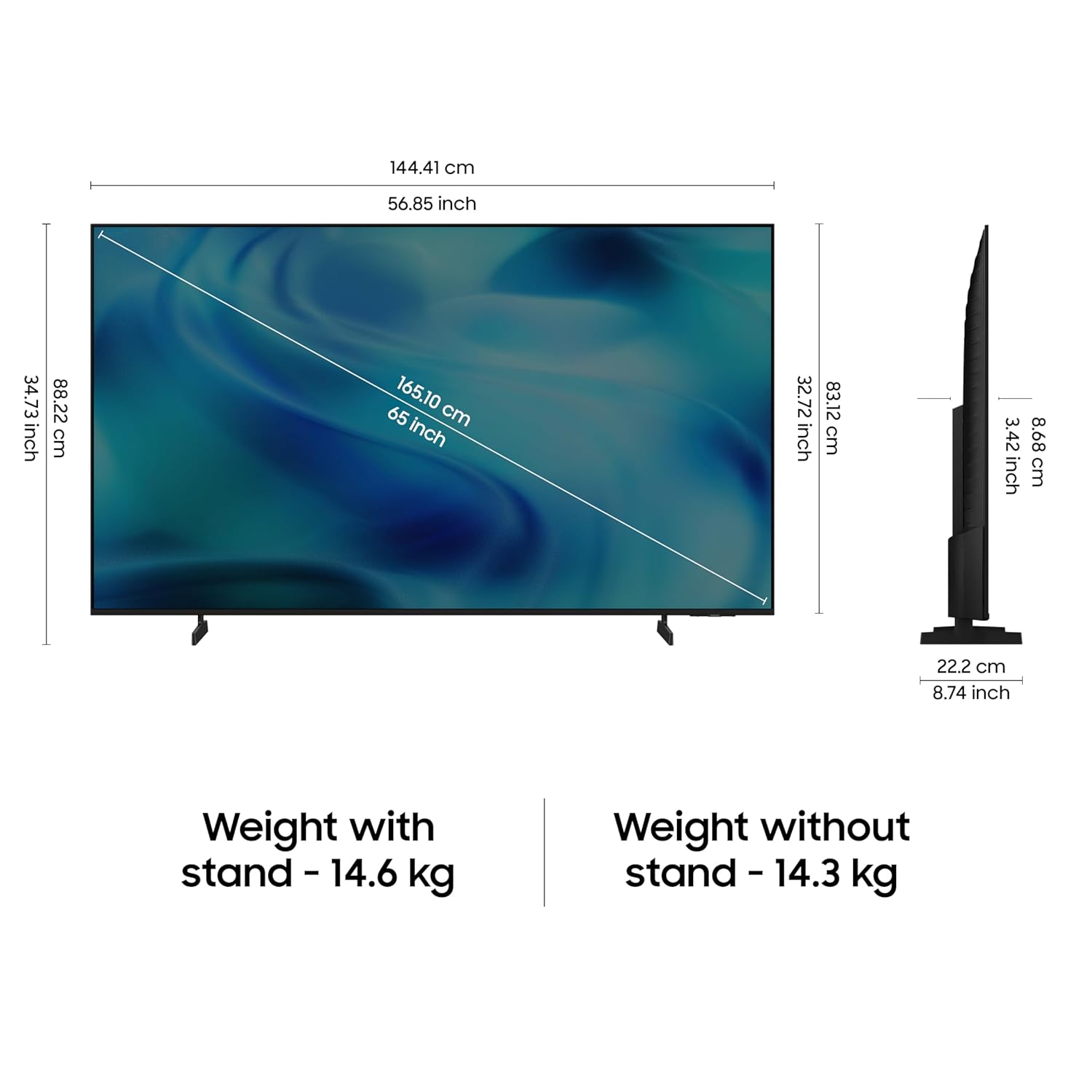 Samsung 65 inches Crystal UHD 4K Samsung Vision AI Smart TV UA65UE85AHULXL - Alternate View