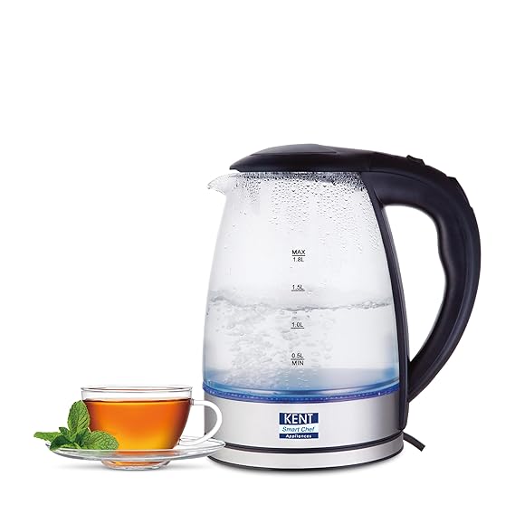 KENT Elegant Electric Glass Kettle, 1.8L