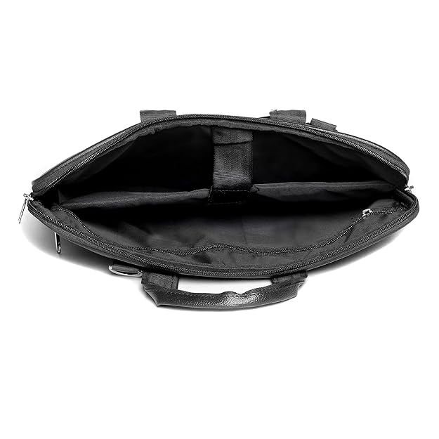 Bagneeds® 14 Inch Laptop Office Bag for Men & Women | Premium Synthetic Leather Business Briefcase | Padded Compartment | Adjustable Shoulder Strap - Alternate View