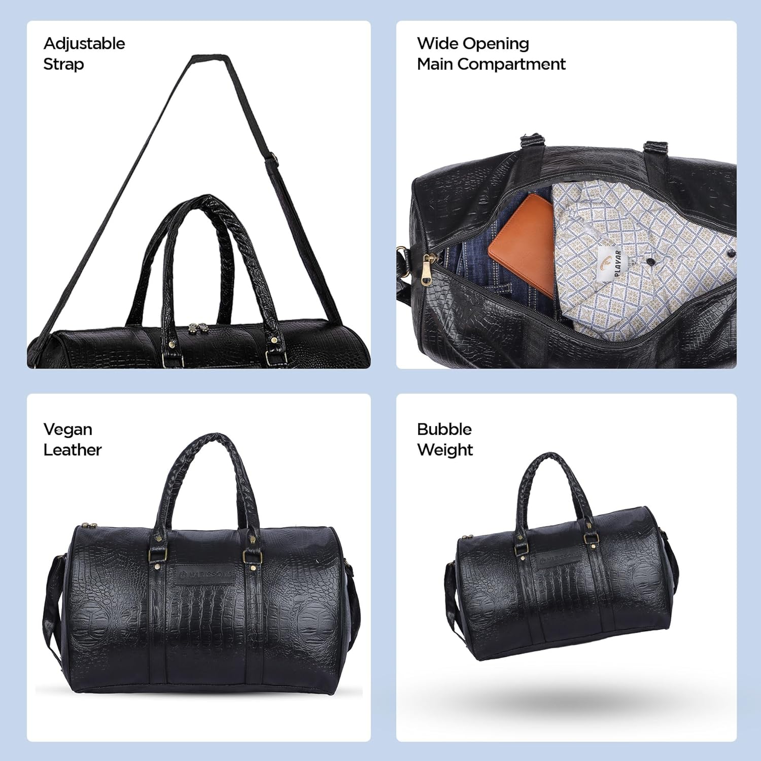 Terra Travel Duffel Bag | 32L | Premium Vegan Leather - Alternate View