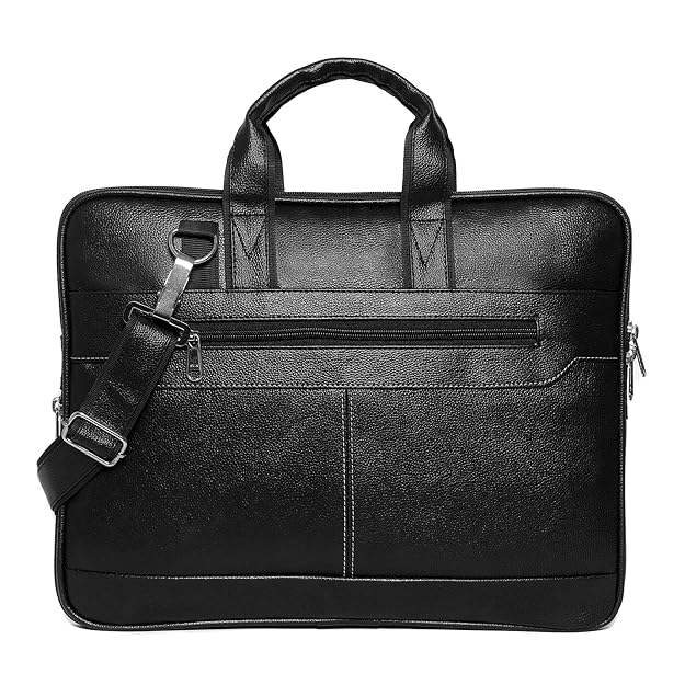 Bagneeds® 14 Inch Laptop Office Bag for Men & Women | Premium Synthetic Leather Business Briefcase | Padded Compartment | Adjustable Shoulder Strap