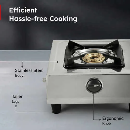 Prestige Prithvi Stainless Steel Gas Stove (1 Burner) - Detail View