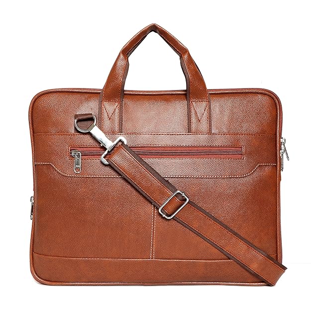 Bagneeds® 14 Inch Laptop Office Bag for Men & Women | Premium Synthetic Leather Business Briefcase | Padded Compartment | Adjustable Shoulder Strap