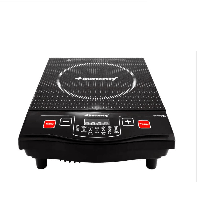 Butterfly 1600 W Induction Cooktop Push Button (Black, RHINO V2)