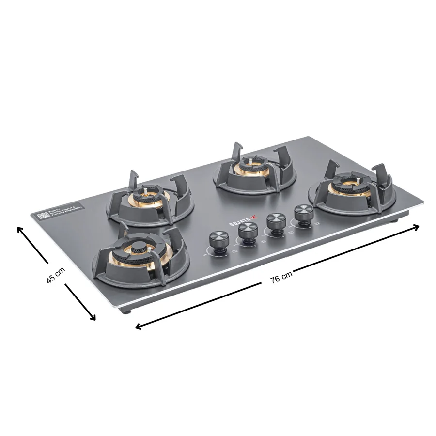 Sujata Osmium 4B 76TP Built-in Hob –Black - Detail View