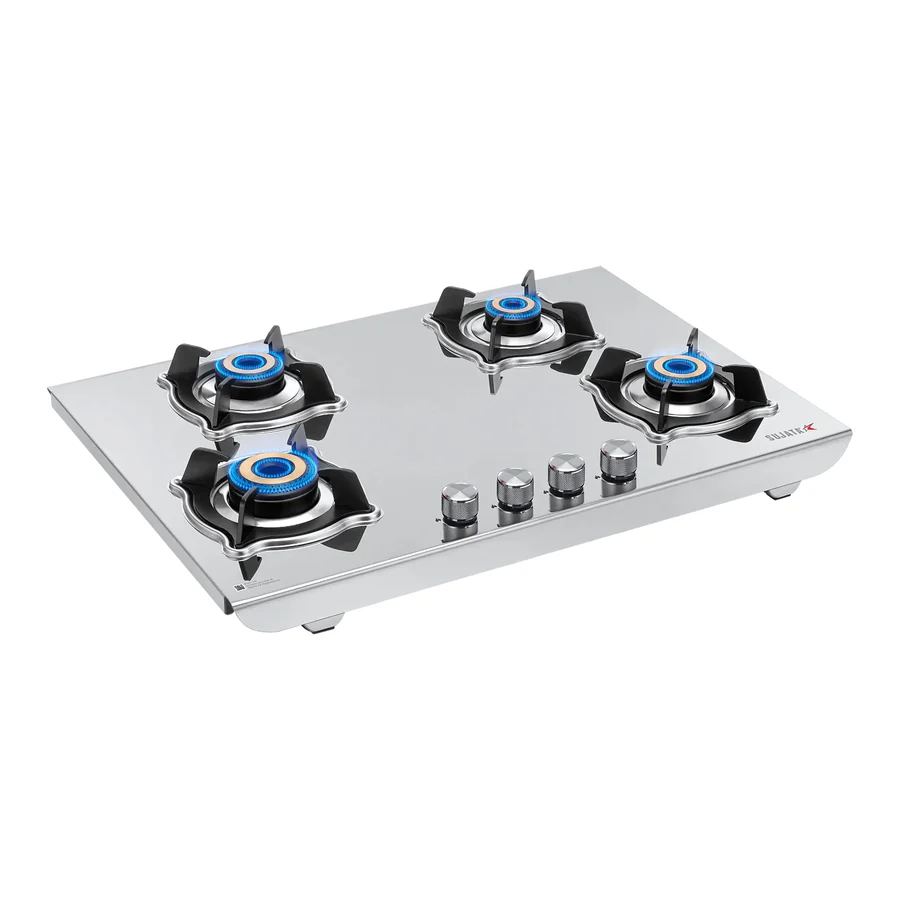 Sujata Robusto 4B Cooktop Gas Stove – Silver - Alternate View