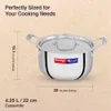 Prestige 22cm/4.4L Tri-Ply Stainless Steel Splendid Casserole| Gas and Induction Compatible |Even Heat Distribution| Thick Gauge Tri-Ply Body| Perma Cool Handles|15 Year Warranty - Alternate View