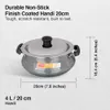 Prestige Omega Select Plus Teflon Non-stick Coated Junior Handi with Stainless Steel Lid and Scrubber for Non-Stick Cookware, 20cm (Black) - Alternate View