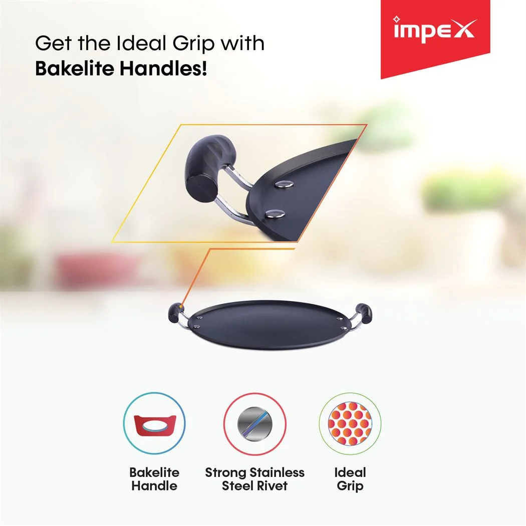 Impex IPT 36 HV Nonstick Aluminium Induction Base Pathiri Tawa - Alternate View