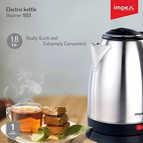 Impex STEAMER-1801 Stainless Steel Electric Kettle  - Alternate View