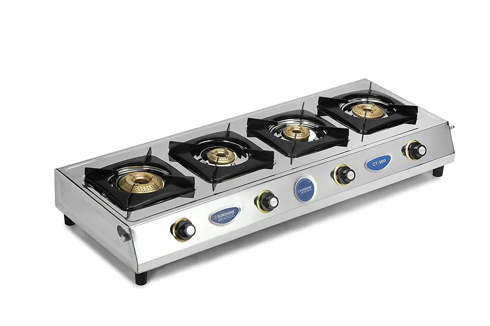 Sunshine CT 900 Gas Stove, Stainless Steel - Detail View